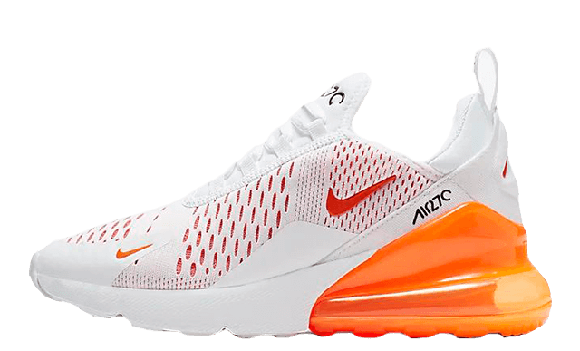 Nike air max on sale 270 white/safety orange/black/total orange