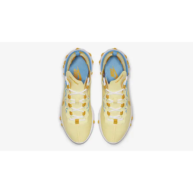 Nike NIKE BQ7541 100 WHITE WHITE-WHITE Leather rubber Polyester Yellow Blue