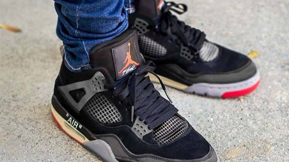 A Closer Look At The Off-White x Air Jordan 4 'Black Cement' A Closer Look At The Off-White x Air Jordan 4 ‘Black Cement’
