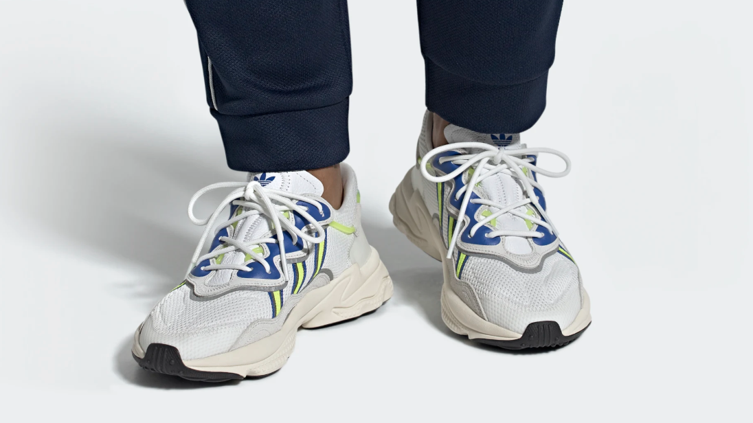 adidas Ozweego White Grey One Solar Yellow