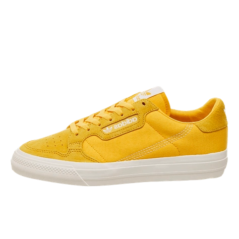 Adidas originals continental vulc trainers clearance in gold with suede trim