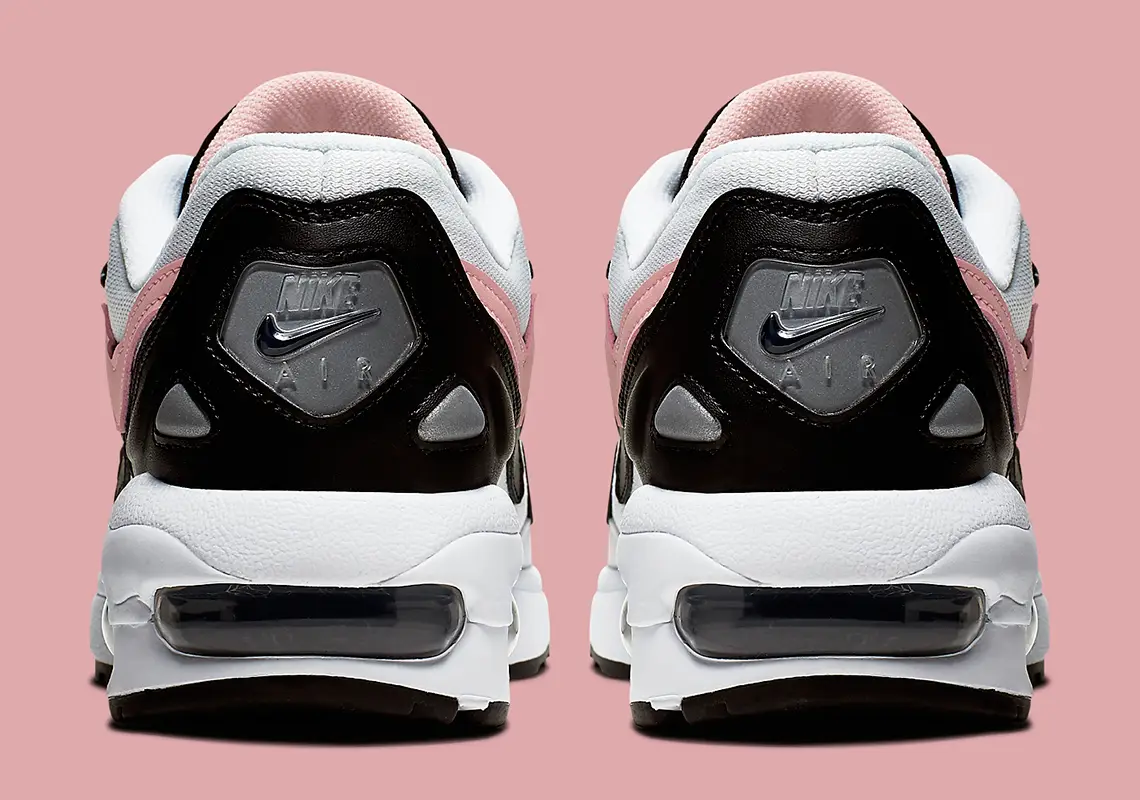 ★ Nike Air Max 2 Light White Black Pink The Nike Air Max 2 Light Gets A Pink Swoosh For Summer
