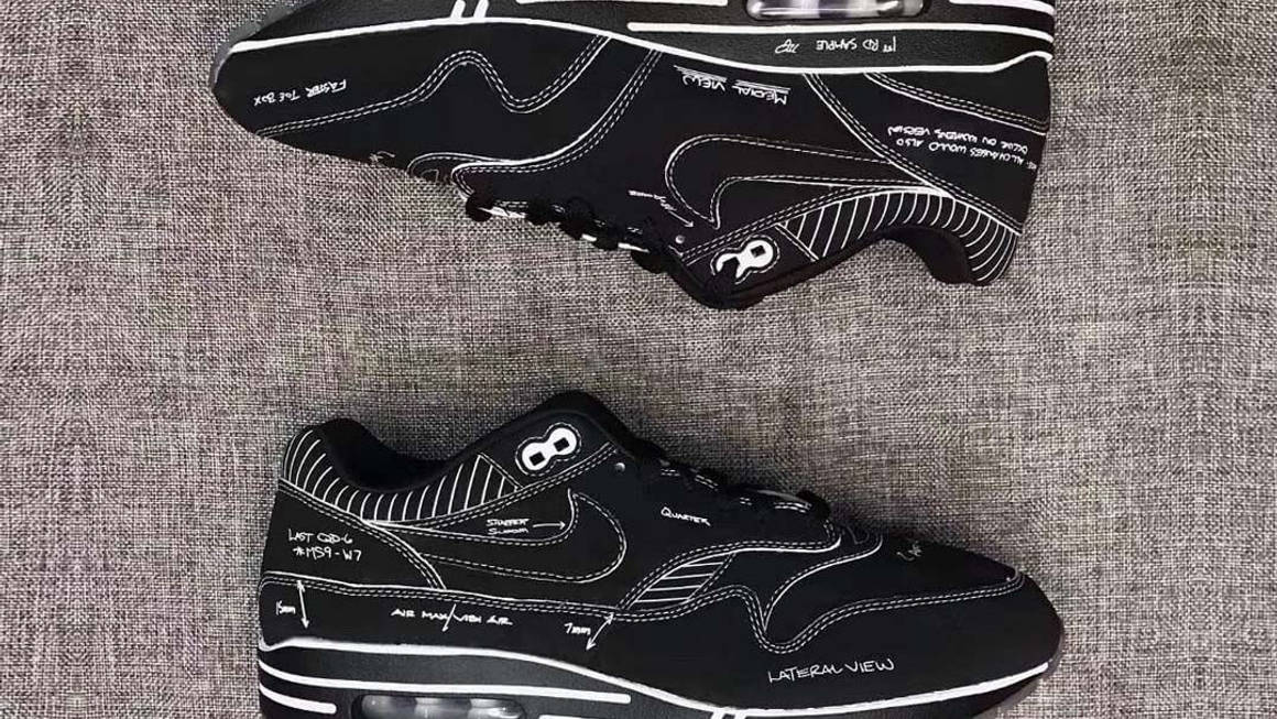 The Nike Air Max 1 ‘Schematic’ Surfaces In A Blacked Out Colour Scheme ...