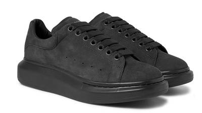 suede alexander mcqueen black