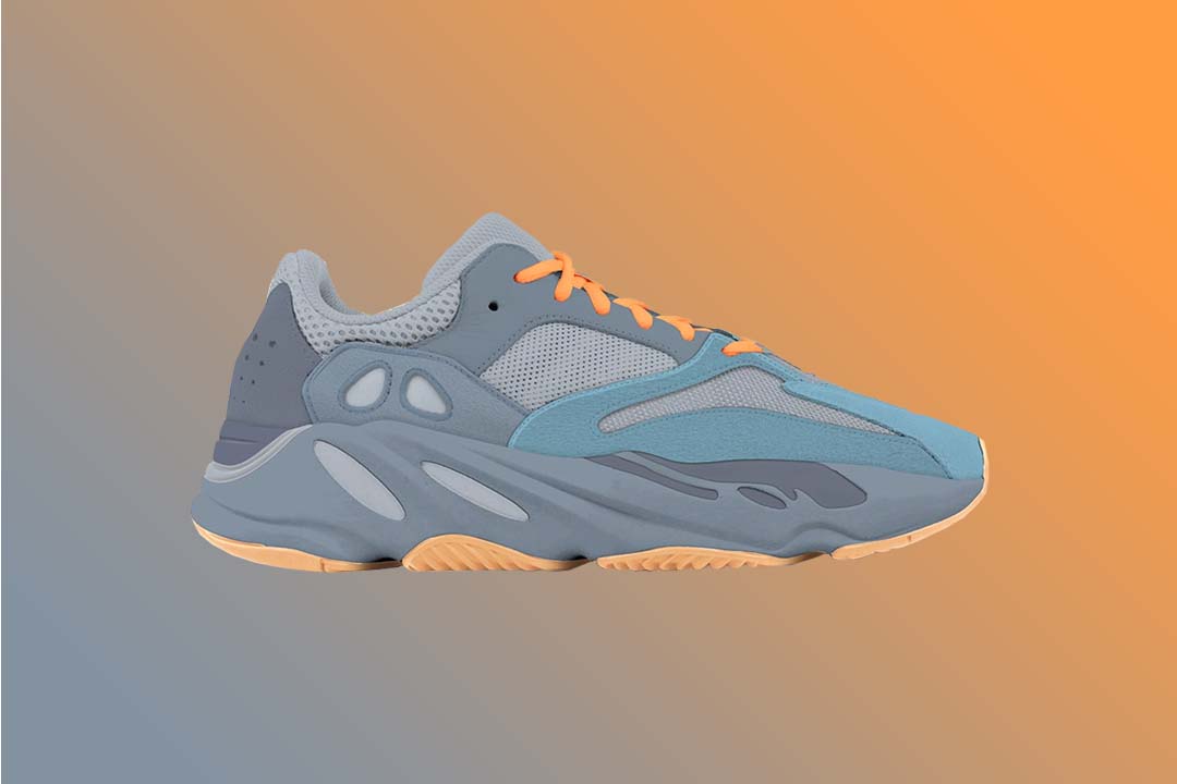 yeezy teal blue orange laces