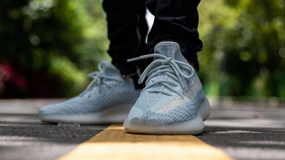 yeezy cloud white on feet