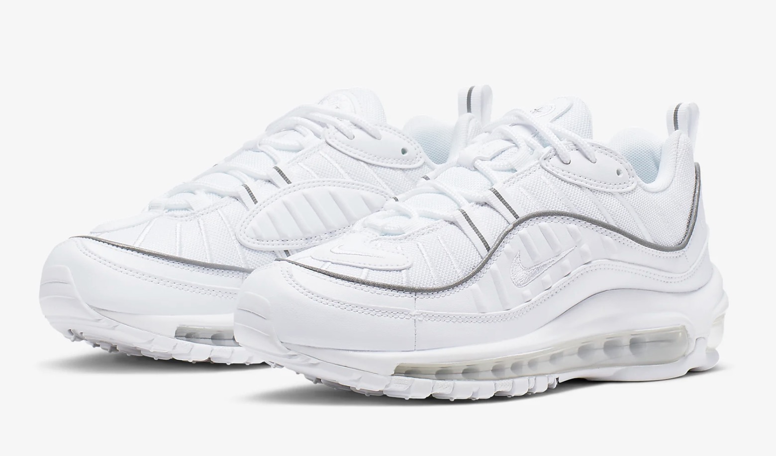 日本未入荷!★[NIKE]★AIR MAX 98 WOMENS TRIPLE WHITE Nike Air Max 98 Triple White Women Size 9.5 Platinum