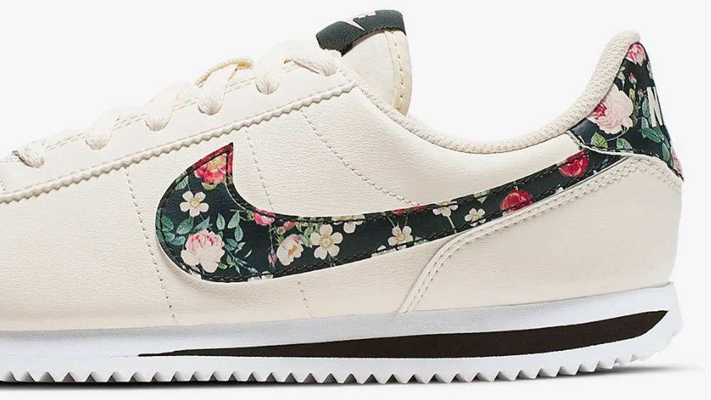 Florals Take Over The Nike Cortez’s Swoosh And Heel Panels