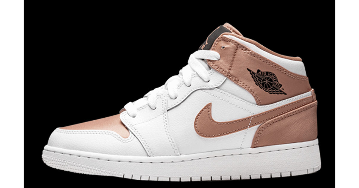 Jordan 1 Mid White Rose Gold GS | Where To Buy | 555112-190