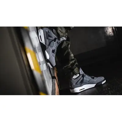 Jordan Burn 4 Cool Grey On Foot Wall