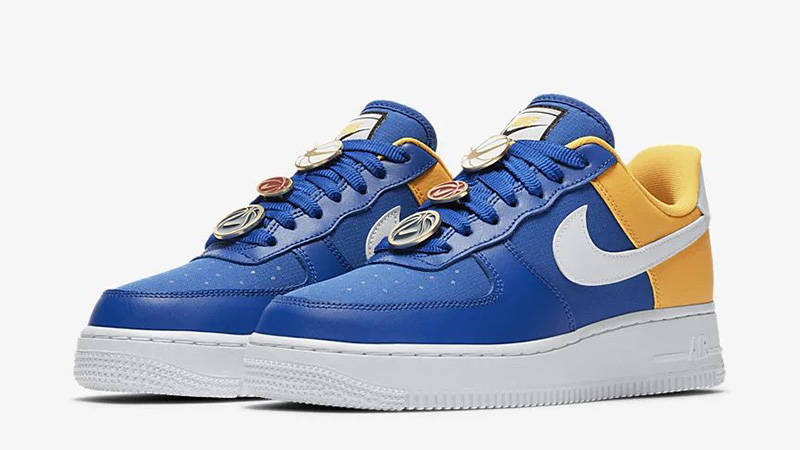 Nike air best sale force yellow blue