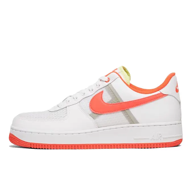 Nike Air Force 1 07 LV8 Transparent Mesh White Crimson | Where To Buy ...