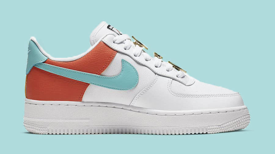 Nike air force 1 white shop aqua clay basketball lace locks