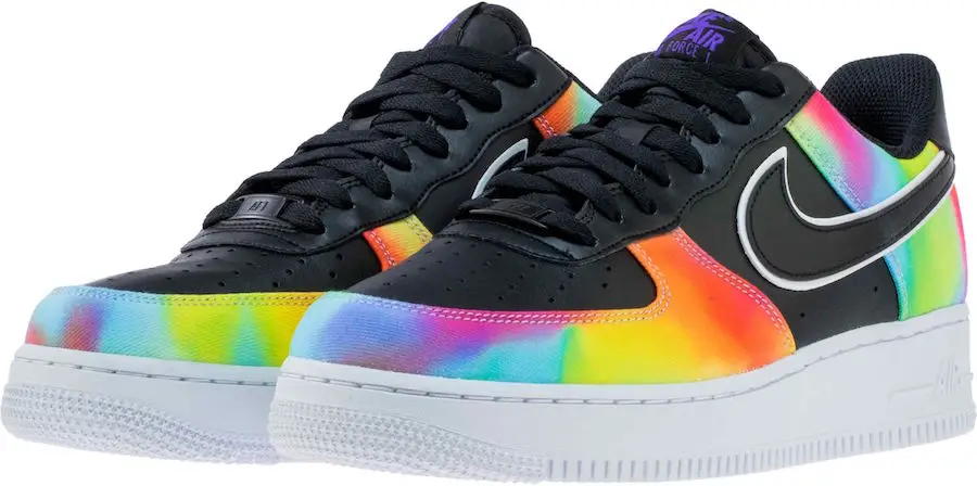 Black tie dye sales air force 1