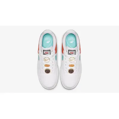 Nike air force 1 white aqua clay basketball lace locks sale