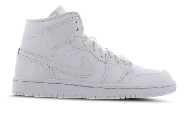 This Triple White Nike Air Jordan 1 Gets Patent Detailing | The Sole ...