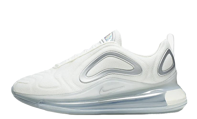  Nike Air Max 720 Womens Running Trainers CJ9703 Sneakers Shoes  (UK 3 US 5.5 EU 36, Summit White Metallic Silver 100)