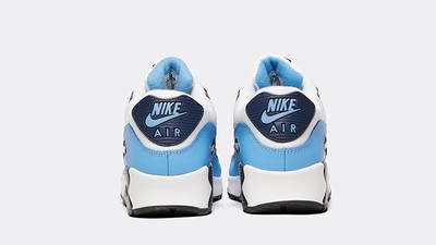 white air max with clear blue bottom