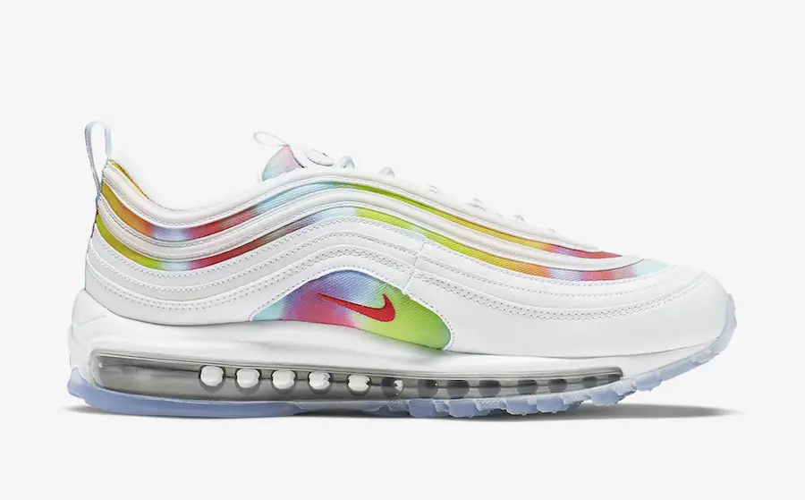 Tie Dye Colouring Energises The Nike Air Max 97 In White And