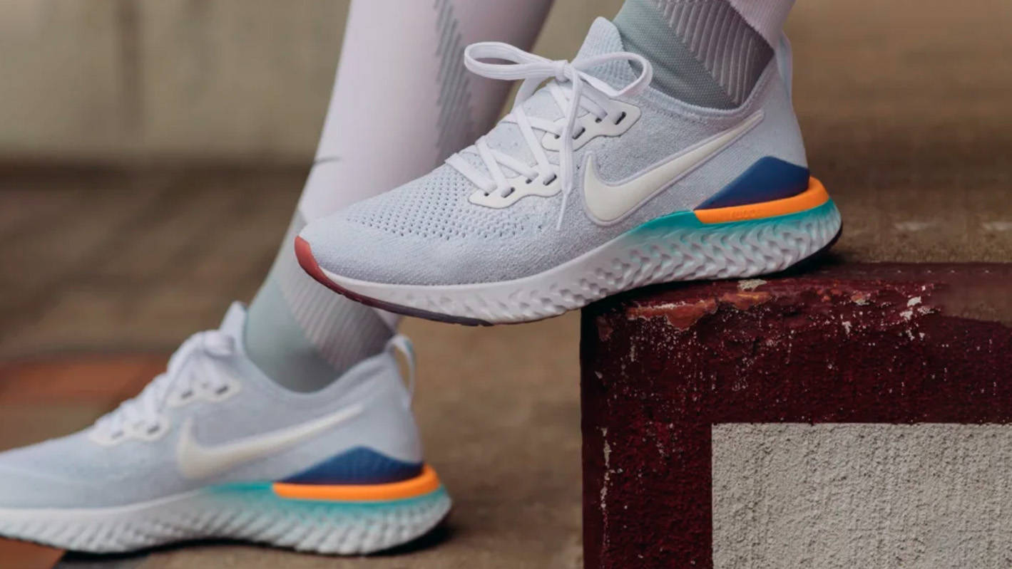 Nike Epic React Flyknit 2 Hyper Jade Ember Glow White
