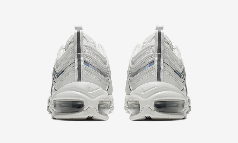 white nike air max holographic