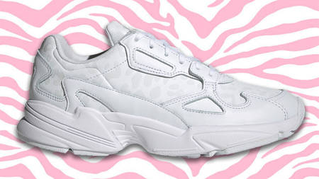 Animal Print Covers This Triple White adidas Falcon