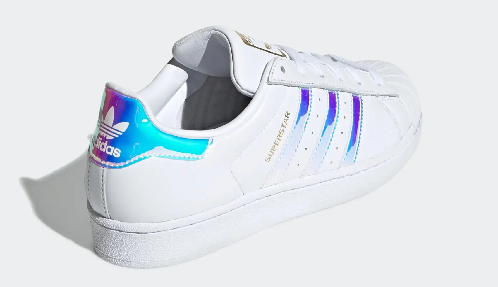 Adidas superstar cheap iridescent stripes