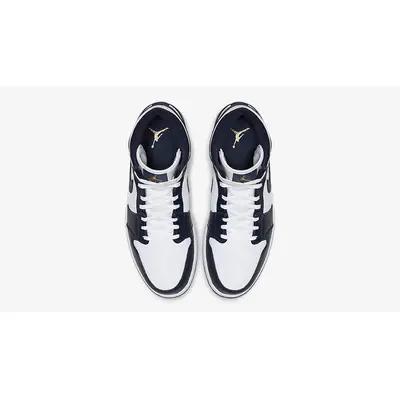 Air jordan 1 mid obsidian sales white gold