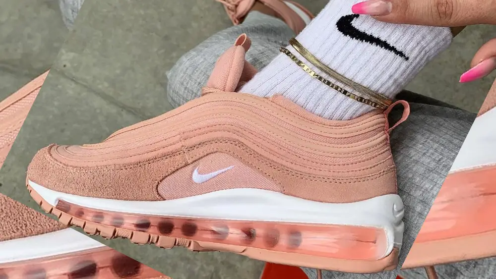 Air max 97 pink on feet best sale