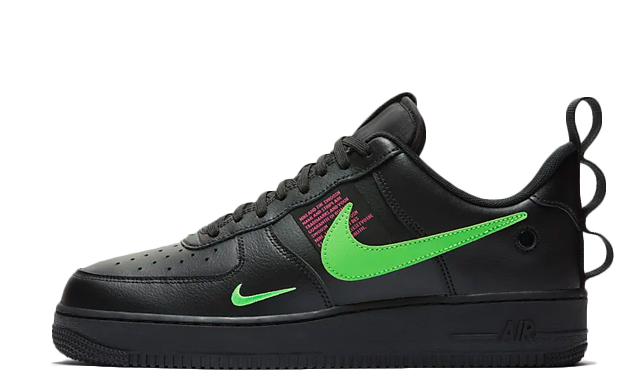 air force ones green and black