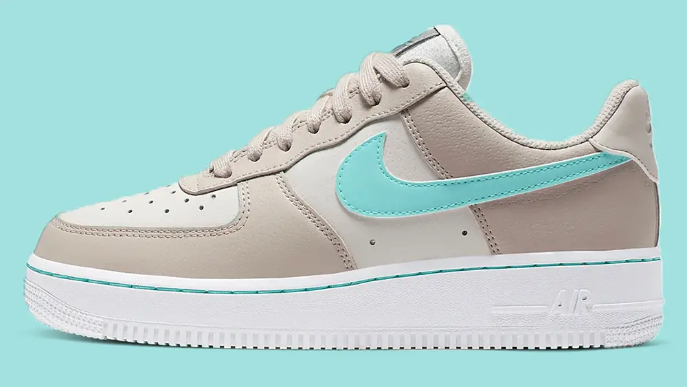 Check Out The Blue Swoosh On These Air Force 1 s In Aurora Blue The Sole Supplier