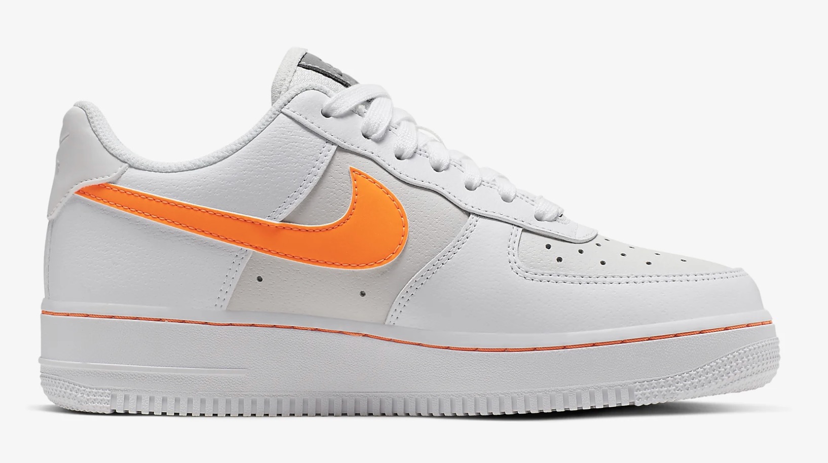 Nike Air Force 1 White Total Orange side 2