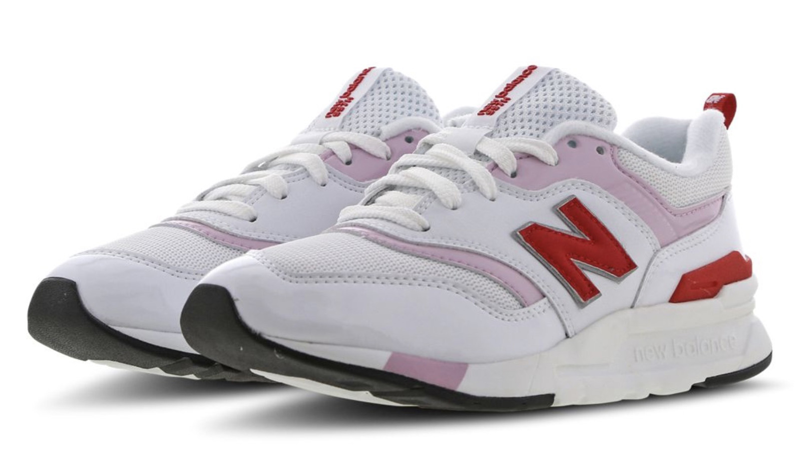 New Balance White Pink Red