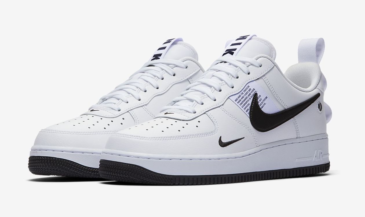 Nike Air Force 1 Utility White Black Side