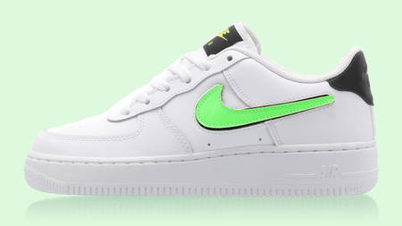 Luminous Green Swooshes Brighten Up This Air Force 1 Luminous Green Swooshes Brighten Up This Air Force 1