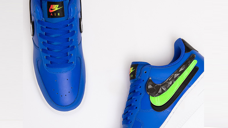 air force 1 with blue swoosh
