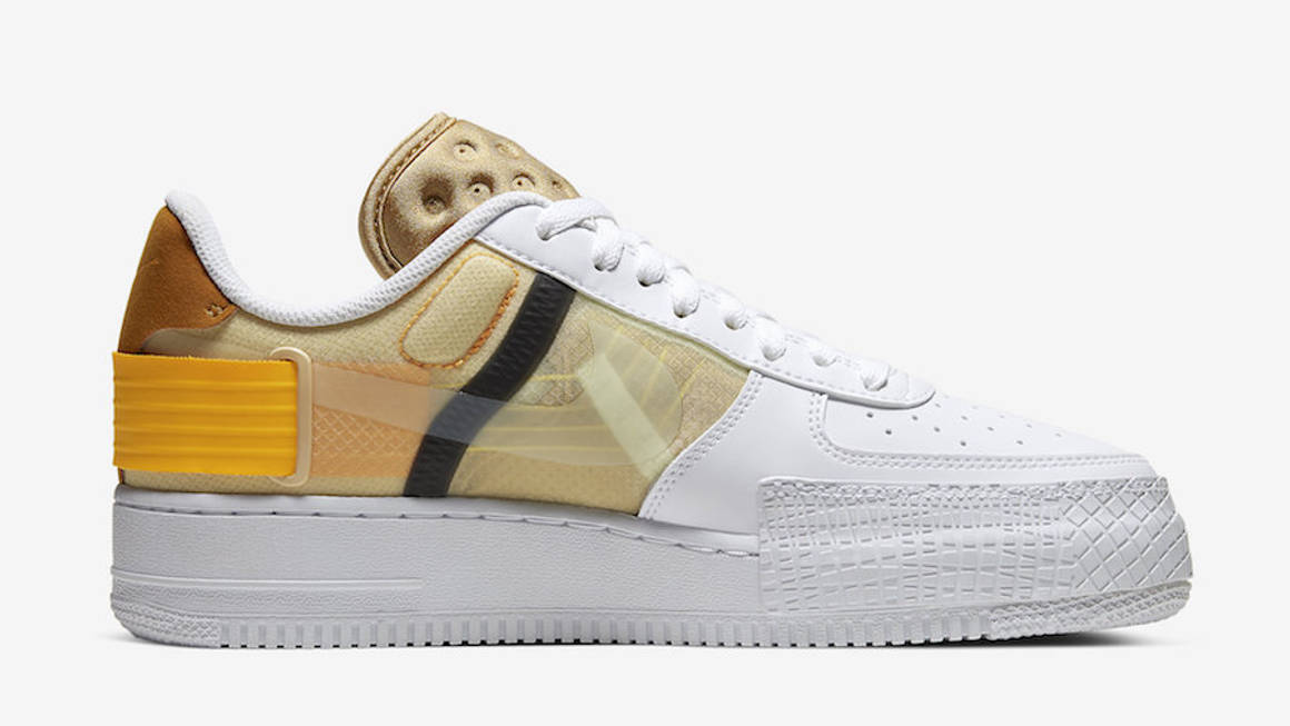 air force 1 type white gold