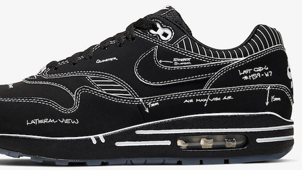 Nike Air Max 1 Schematic Black