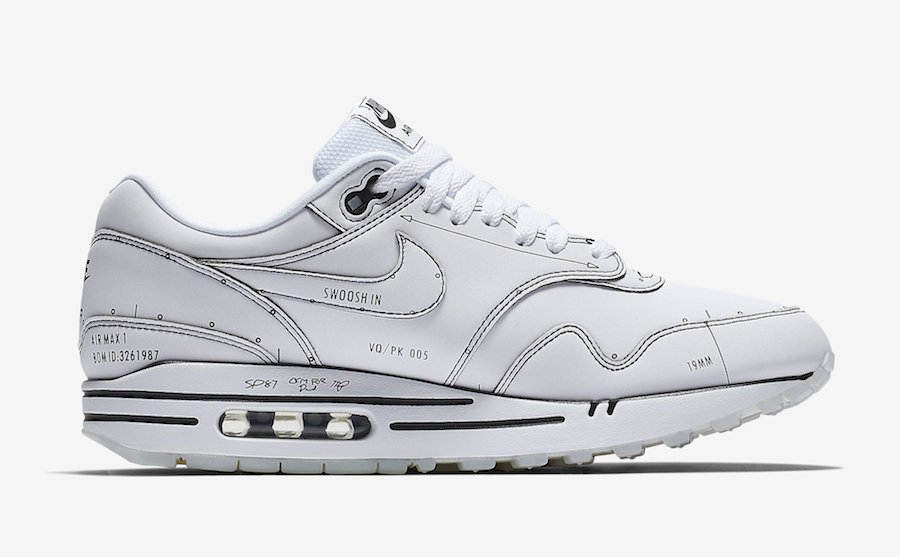 Nike Air Max. Schematic White Tinker