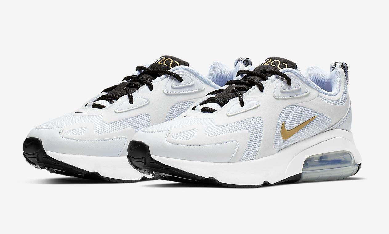 Nike Air Max 200 White Metallic Gold