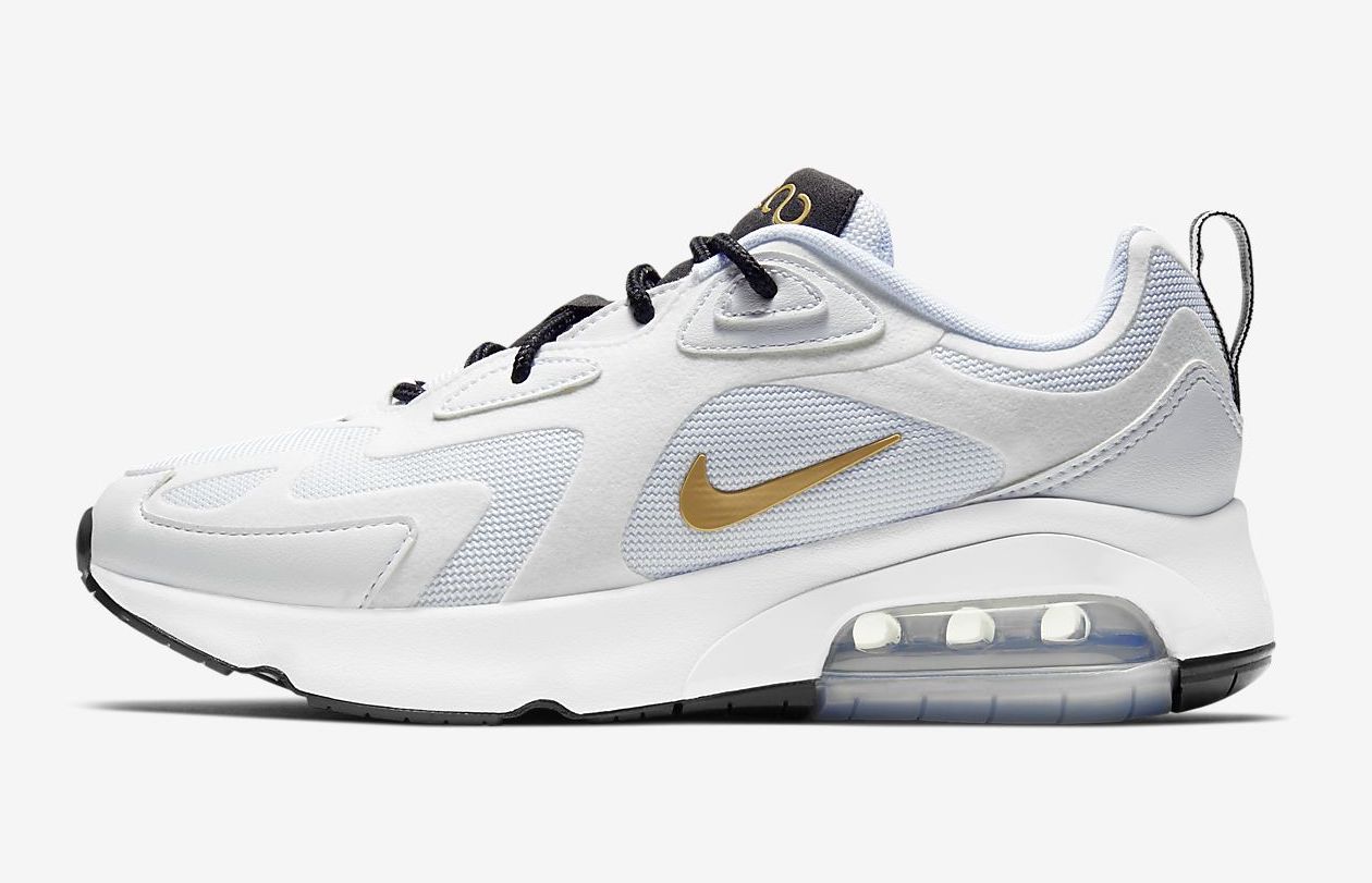 Nike Air Max 200 White Metallic Gold