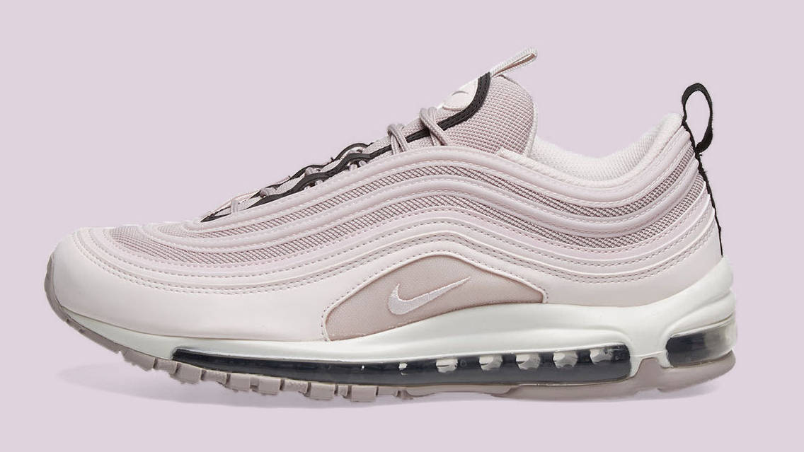 silver and pink air max 97