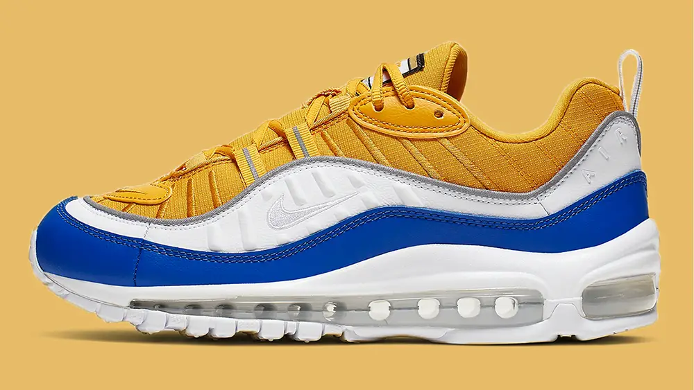 Go Vibrant With This Air Max 98 In Royal Blue And Topaz Gold | The Sole ...