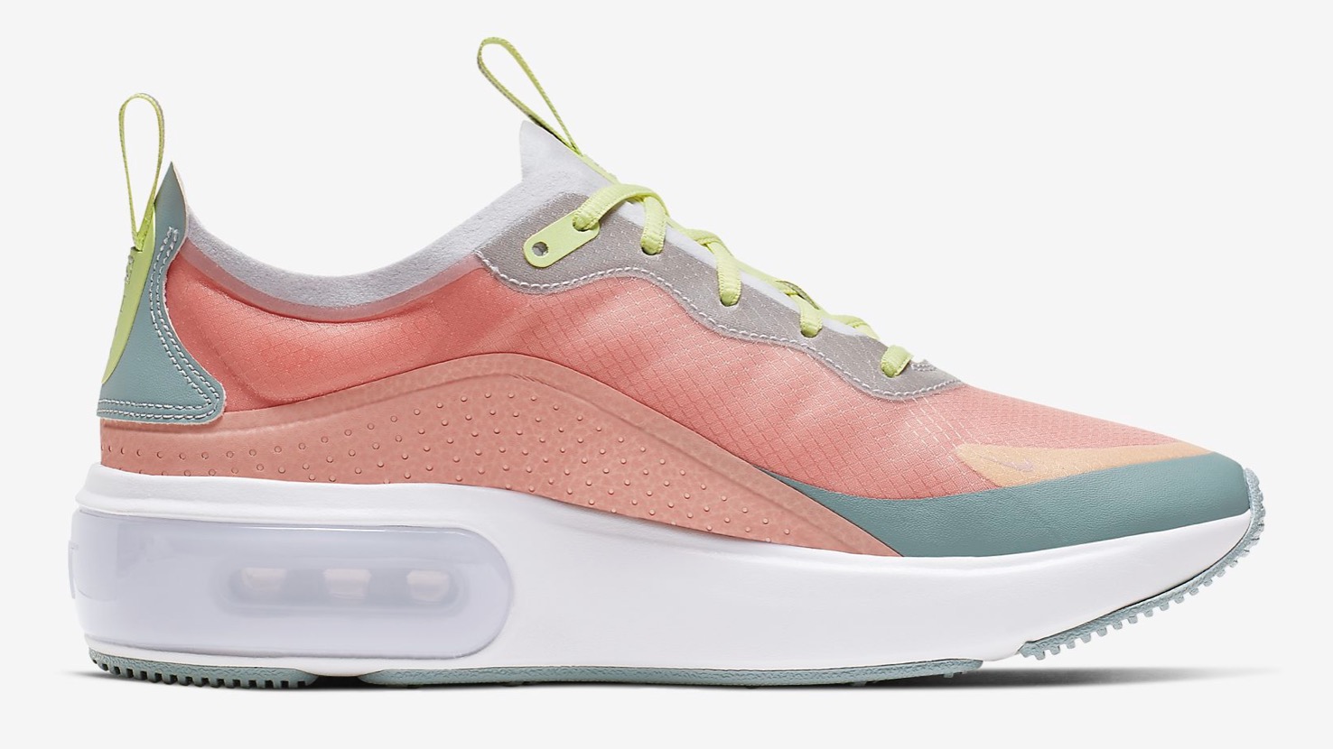 Nike Air Max Dia in Bleached Coral/Luminous Green/Amethyst Tint/Ocean Cube. side 2 