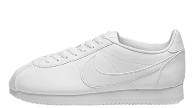 white cortez trainers