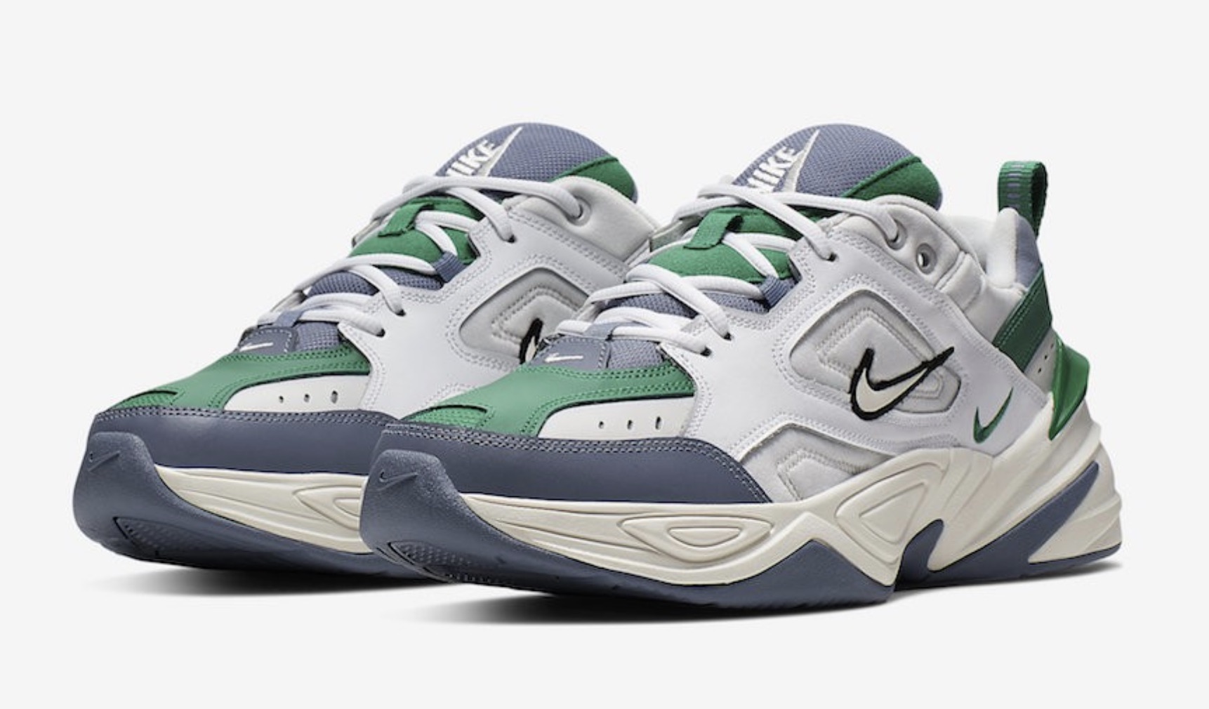 nike m2k tekno white green