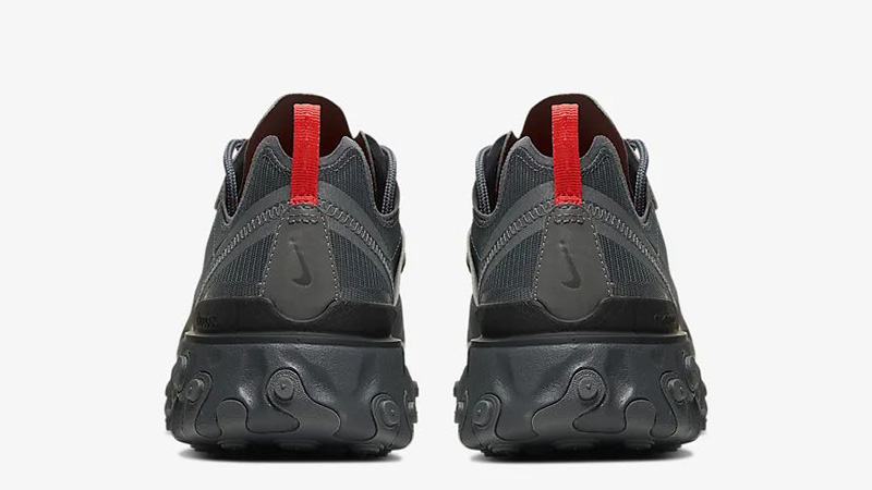 nike react element 55 reflective grey/red