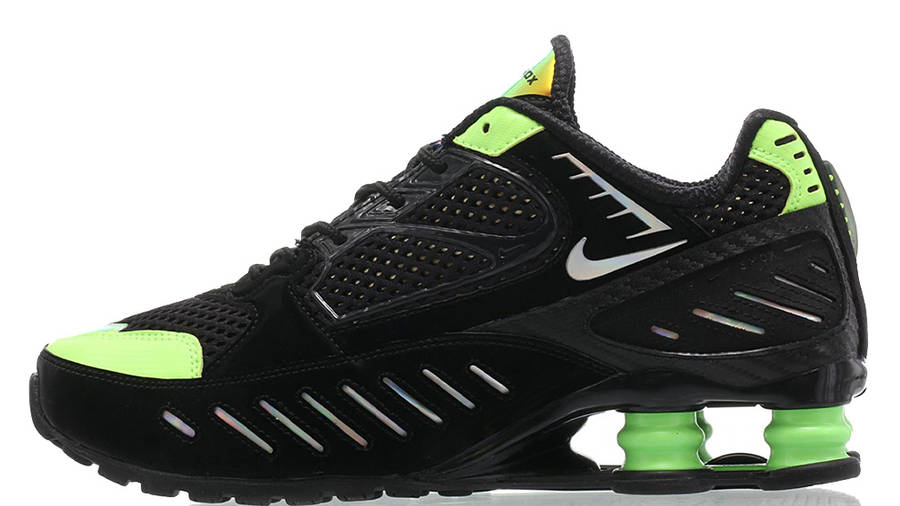 green and black nike shox