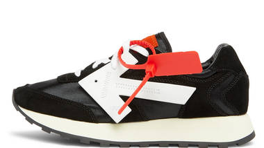 Off-White Leather Trimmed Shell Suede Black