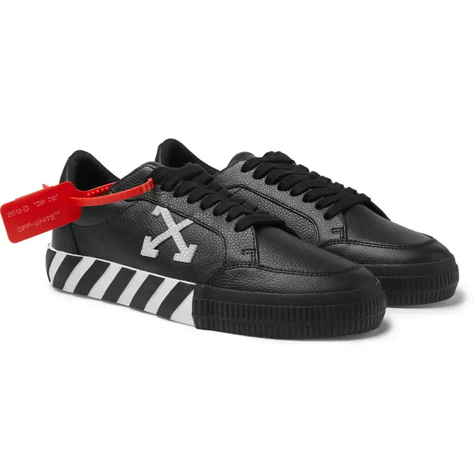 Off-White Suede-Trimmed Black